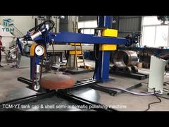 Machine de polissage automatique 2 en 1 pour le polissage de la surface du capuchon du réservoir du cylindre en acier